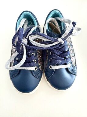 NWT Hanna Andersson Sparkle & Navy Glitter Sneakers Size 8